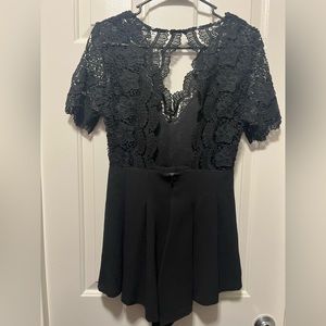 Black lace romper